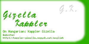 gizella kappler business card